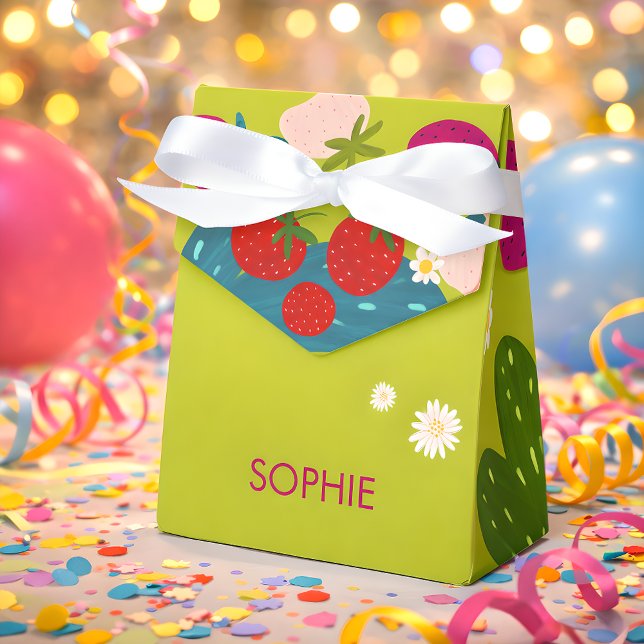 Süßer Erdbeeren-Kindergeburtstag Geschenkschachtel (Von Creator hochgeladen)