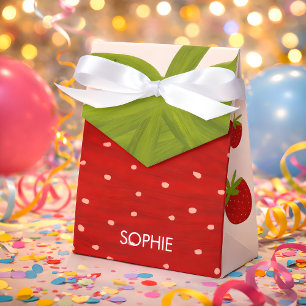 Süßer Erdbeeren-Kindergeburtstag Geschenkschachtel
