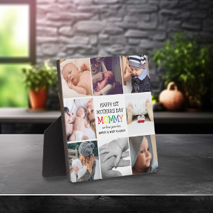 Süßer erster Muttertag Mommy   Fotocollage Fotoplatte
