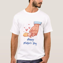 Süßer erster Vatertag Handhalten Minimalist T-
