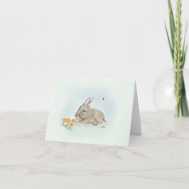 Süßer Esel und Wildblumen Kleine Grußkarte  Dankeskarte