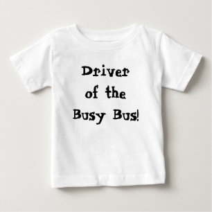 Süßer Fahrer des vielbeschäftigten Busses Baby T-shirt