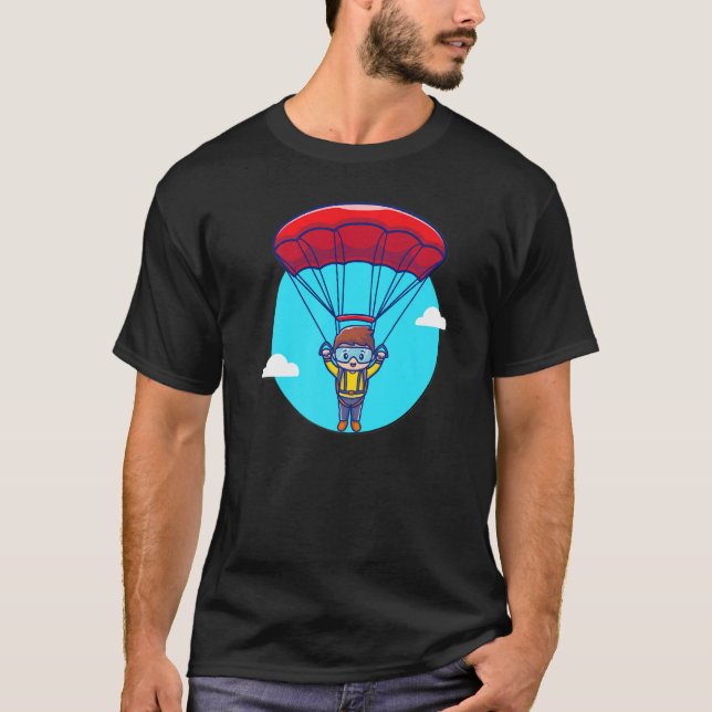 Süßer Fallschirmspringer T-Shirt (Vorderseite)
