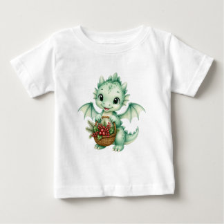 Süßer Fantasy-Baby-Drache-Beeren-Korb Baby T-shirt