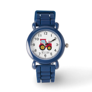 Süßer Farm-Traktor-Jungen mit Namen Kinderuhr  Armbanduhr