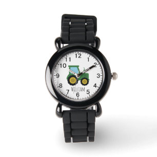 Süßer Farm-Traktor-Jungen mit Namen Kinderuhr  Armbanduhr