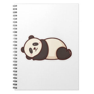 Süßer Fauler Panda-Aufkleber – Kawaii Schlafender Notizblock