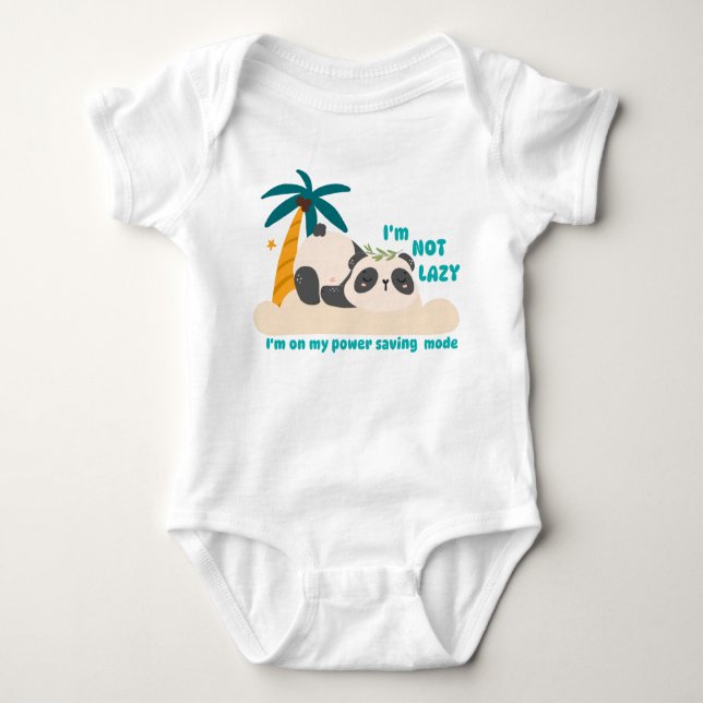 Süßer fauler Panda Baby Strampler (Vorderseite)