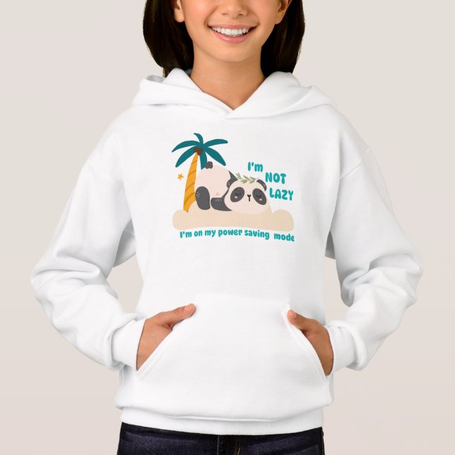 Süßer fauler Panda Hoodie (Vorderseite)