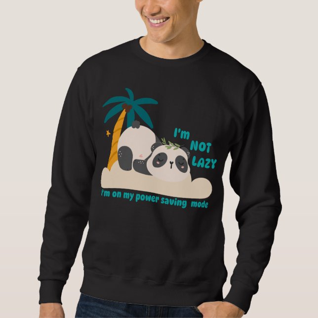 Süßer fauler Panda Sweatshirt (Vorderseite)
