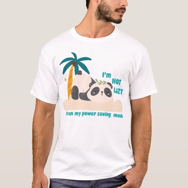 Süßer fauler Panda T-Shirt (Vorderseite)