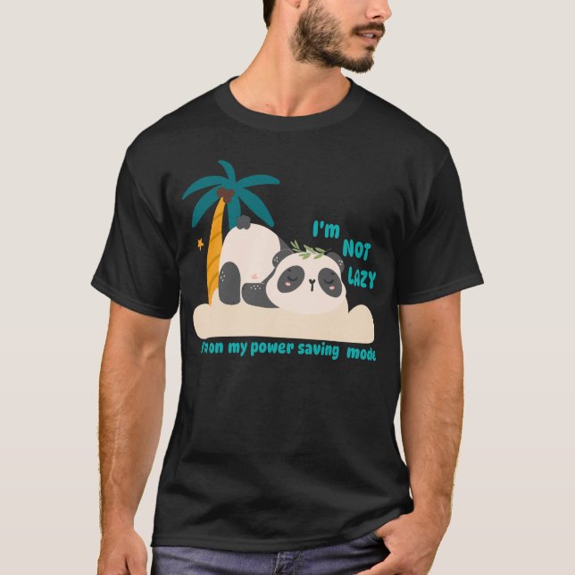 Süßer fauler Panda T-Shirt (Vorderseite)