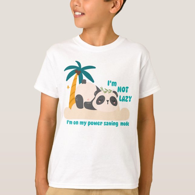 Süßer fauler Panda T-Shirt (Vorderseite)