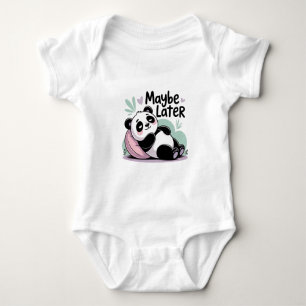 Süßer Fauler Panda – “Vielleicht Später” Entspanne Baby Strampler