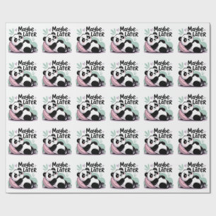 Süßer Fauler Panda – „Vielleicht Später“ Entspanne Geschenkpapier
