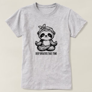 Süßer Faultier Namaste Yoga Meditation T-Shirt