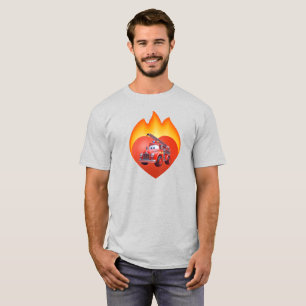 Süßer Feuerwehrwagen Valentinstag T-Shirt