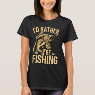 Süßer Fisch Lustig Ich Würde Eher Fischen Sarkasti T-Shirt