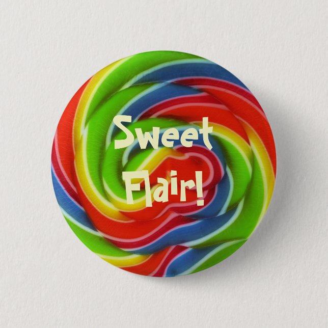Süßer Flair-Lutscher-Knopf Button (Vorderseite)