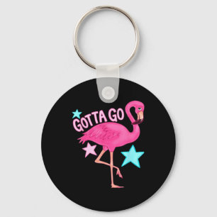 Süßer Flamingo muss gehen, lustig, Mädchen, Sommer Schlüsselanhänger