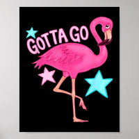 Süßer Flamingo muss gehen Lustiger Mädchen Sommer