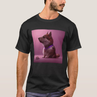 Süßer flauschiger Hund Shiba Inu Husky Schäferhund T-Shirt