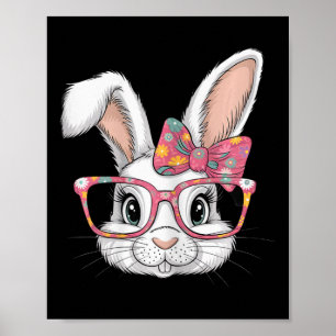 Süßer floraler Osterhase Lustiger Osterhase mit  Poster