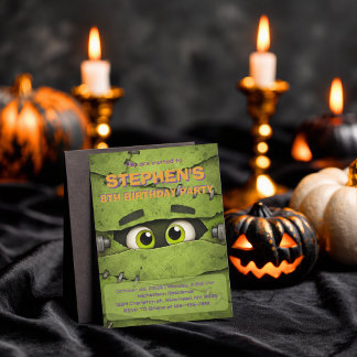 Süßer Frankenstein Halloween Geburtstag Einladung