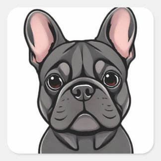 Süßer Französische Bulldogge Aufkleber | Liebenswe