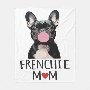 Süßer Französische Bulldogge Fleecedecke