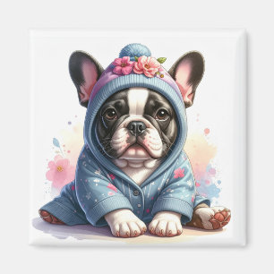 Süßer Französische-Bulldogge-Welpen-Magnet Magnet
