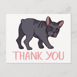 Süßer Französischer Bulldogge Danke Frenchie Welpe Postkarte