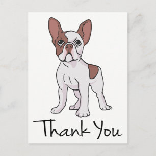 Süßer Französischer Bulldogge Danke Frenchie Welpe Postkarte