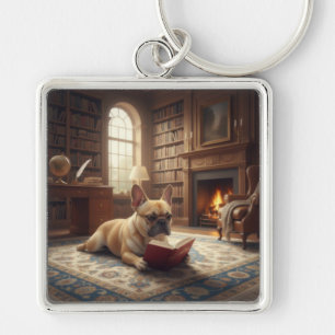 Süßer Französischer Bulldogge Schlüsselanhänger