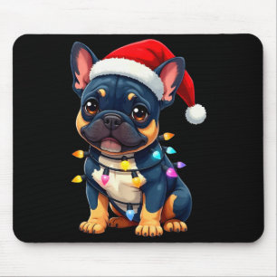 Süßer Französischer Bulldogge Weihnachten Santa Ha Mousepad