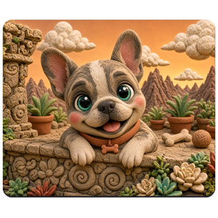 Süßer Französischer Bulldoggen-Welpe, Baby-Hund Mousepad