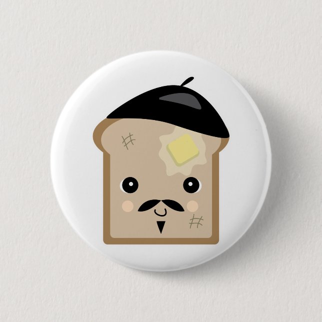 süßer französischer Toast Button (Vorderseite)