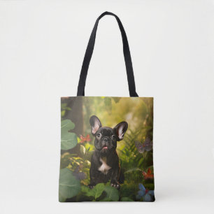 🐶💗Süßer Frenchie-Welpe im Dschungel Tasche