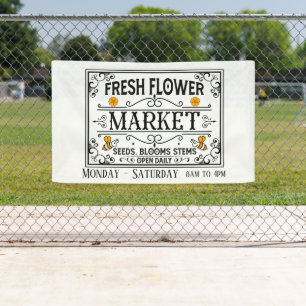 Süßer frischer Blumenmarkt fügt Tage Stunden hinzu Banner