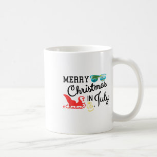Süßer Frohe Weihnachten im Juli Strand Santa Kaffeetasse