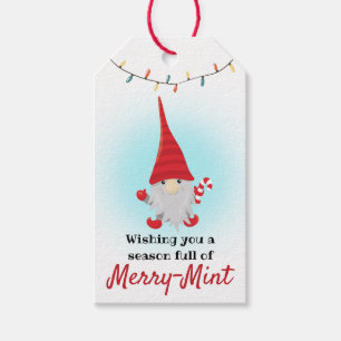 Süßer Froher Minz-Weihnachtself Geschenkanhänger