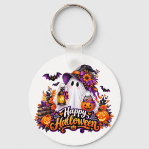 Süßer Frohes Halloween-Geist – Gruselig und Bunt Schlüsselanhänger