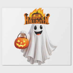 Süßer fröhlicher Halloween-Geist-Wrap-Papier - Gru Geschenkpapier