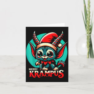 Süßer fröhlicher Krampus Weihnachten Urlaub 30er R Karte