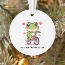 Süßer Frosch fährt Fahrrad | Lustiges Froschliebha