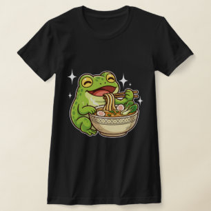 Süßer Frosch isst Ramen – Ramen Be Happy Kawaii Sh T-Shirt