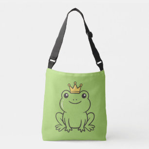 Süßer Frosch  Königin lustiger grüner  Handyhülle Tragetaschen Mit Langen Trägern