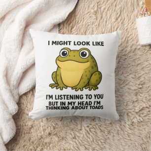 Süßer Frosch Kröte ADHS Humor Besprechungs-Überleb Kissen