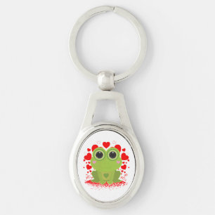Süßer Frosch Liebe XOXO Kawaii Tier Herz Kunstwerk Schlüsselanhänger