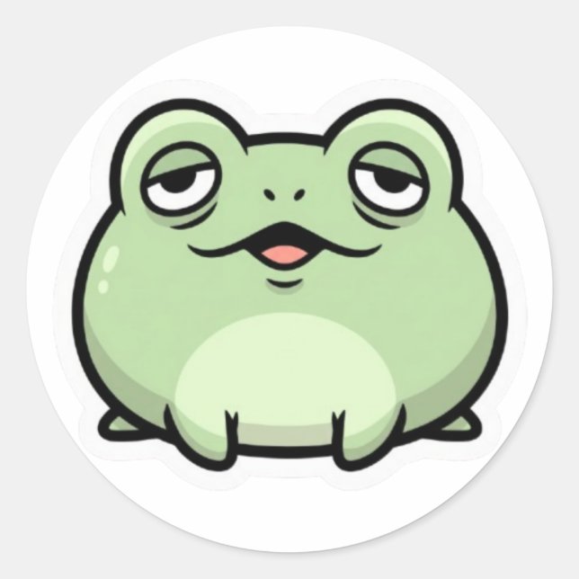 Süßer Frosch Meme Aufkleber | Lustiger Ästhetik Fr (Vorderseite)